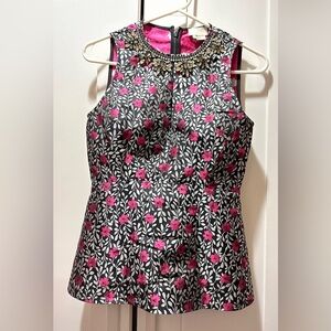 Kate Spade Floral park jacquard top